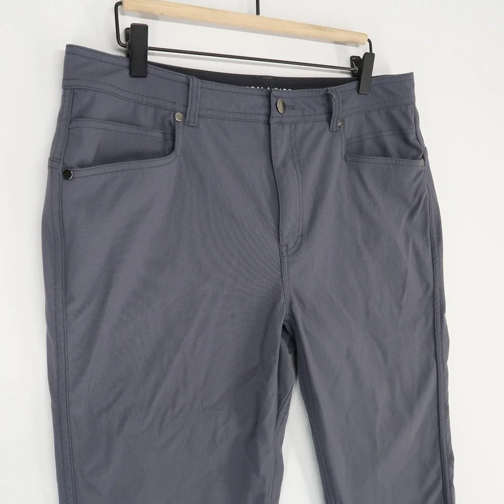 Western Rise Pants Mens 34x28 Gray Travel Performance Stretch Nylon - Picture 3 of 11